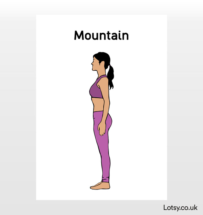 Montaña - Impresión de Yoga