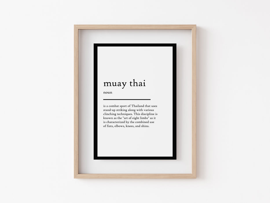 muay thai - Definition Print