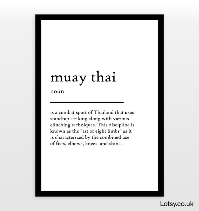 muay thai - Impresión de definición