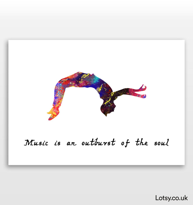 Dance Print - Music is an outburst of the soul