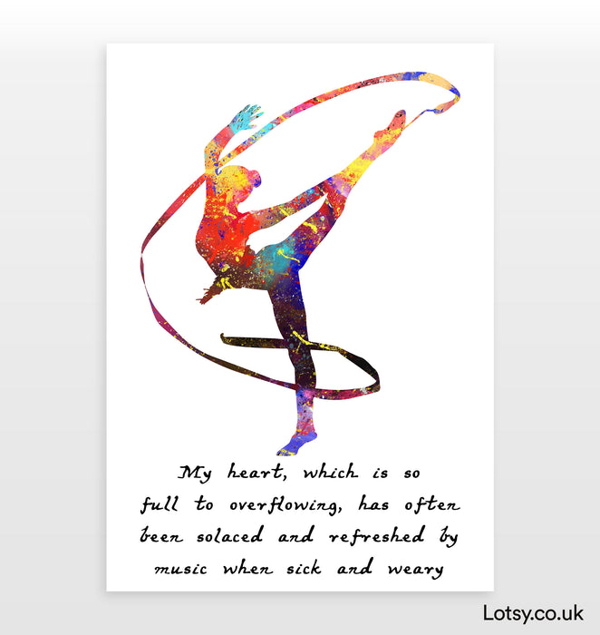 Ballet Quote - My heart, which is so full to overflowing