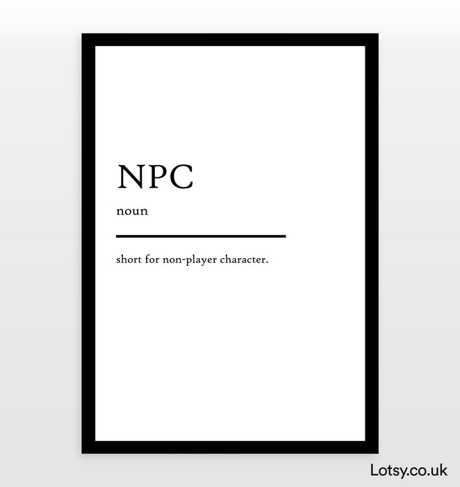 NPC - Definition Print