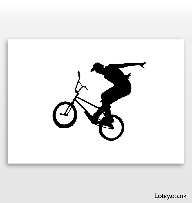 BMX Trick Print - No Hands Jump