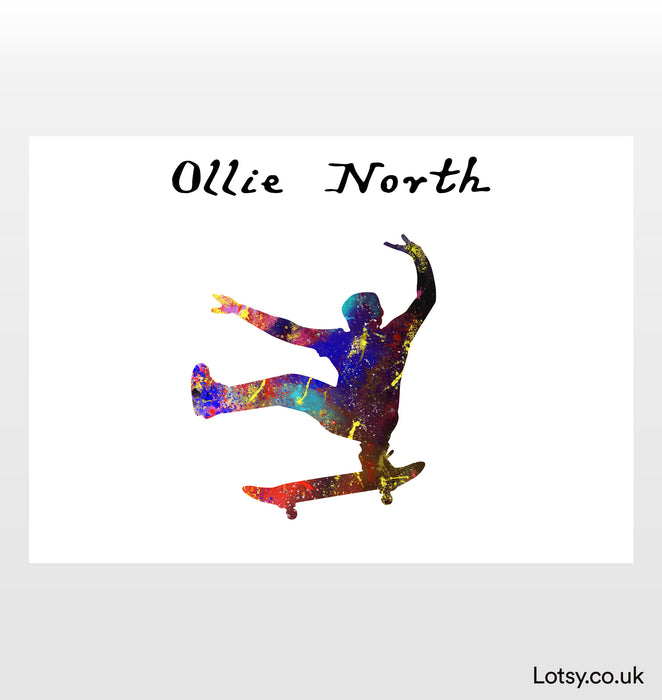 Impresión de monopatín - Ollie North