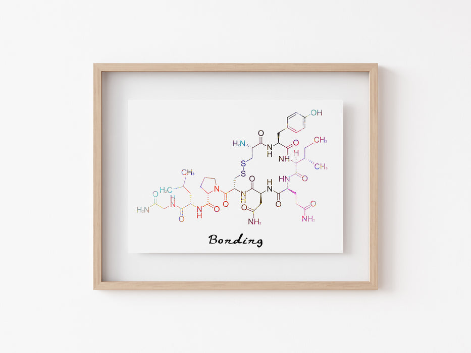 Oxitocina - Enlace - Impresión de moléculas