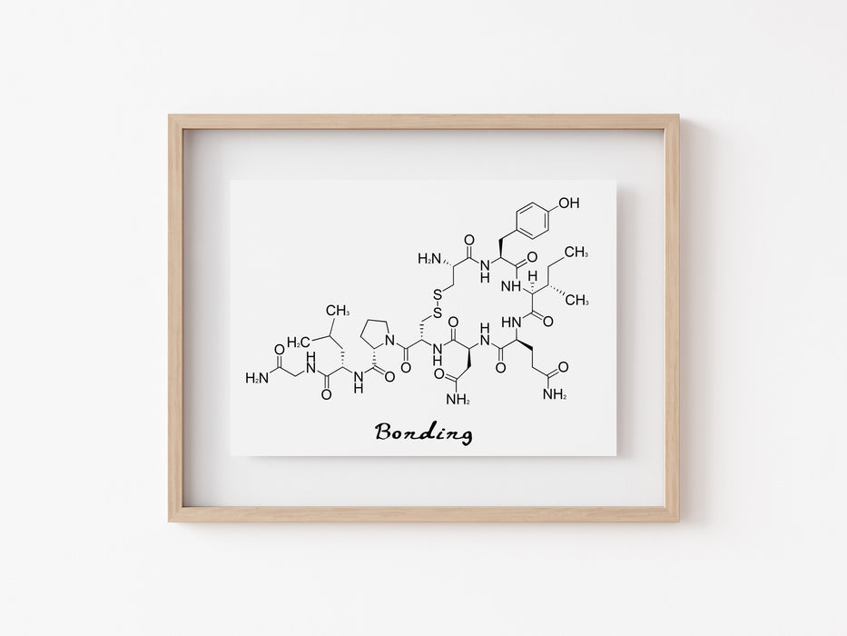 Oxitocina - Enlace - Impresión de moléculas