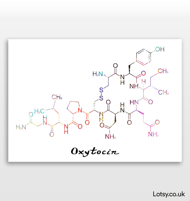 Oxytocin - Molecule print