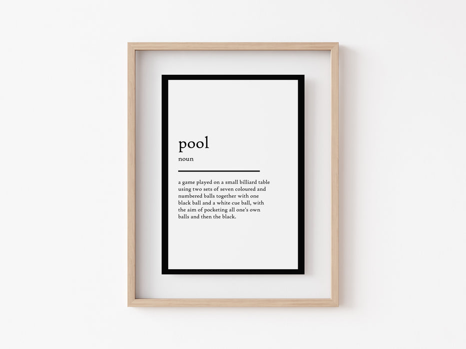 pool - Definition Print