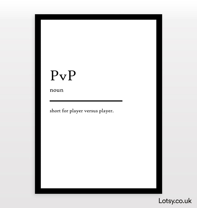 PvP - Impresión de definición