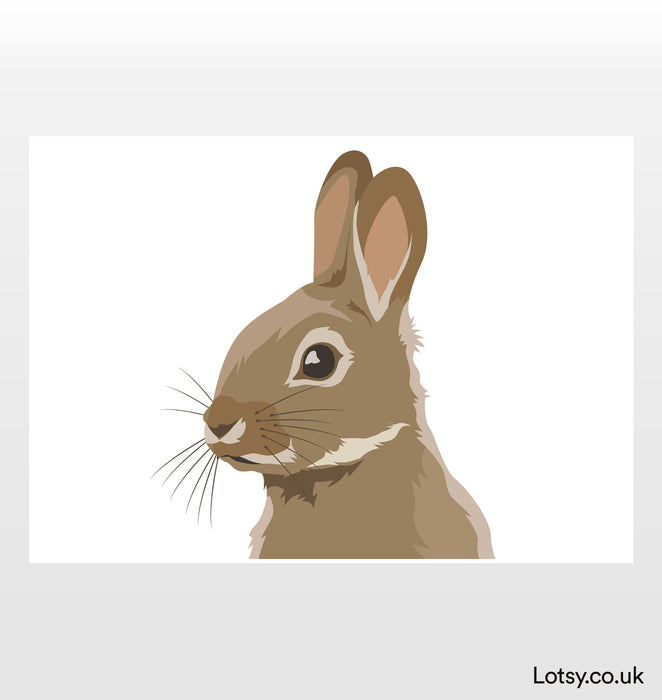 Rabbit landscape Print
