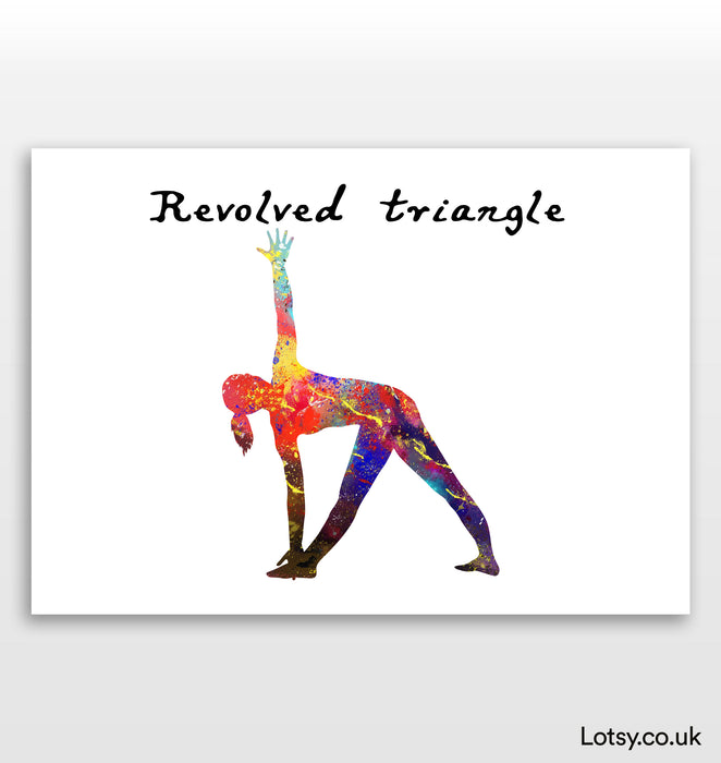 Revolved Triangle Pose  - Yoga Print
