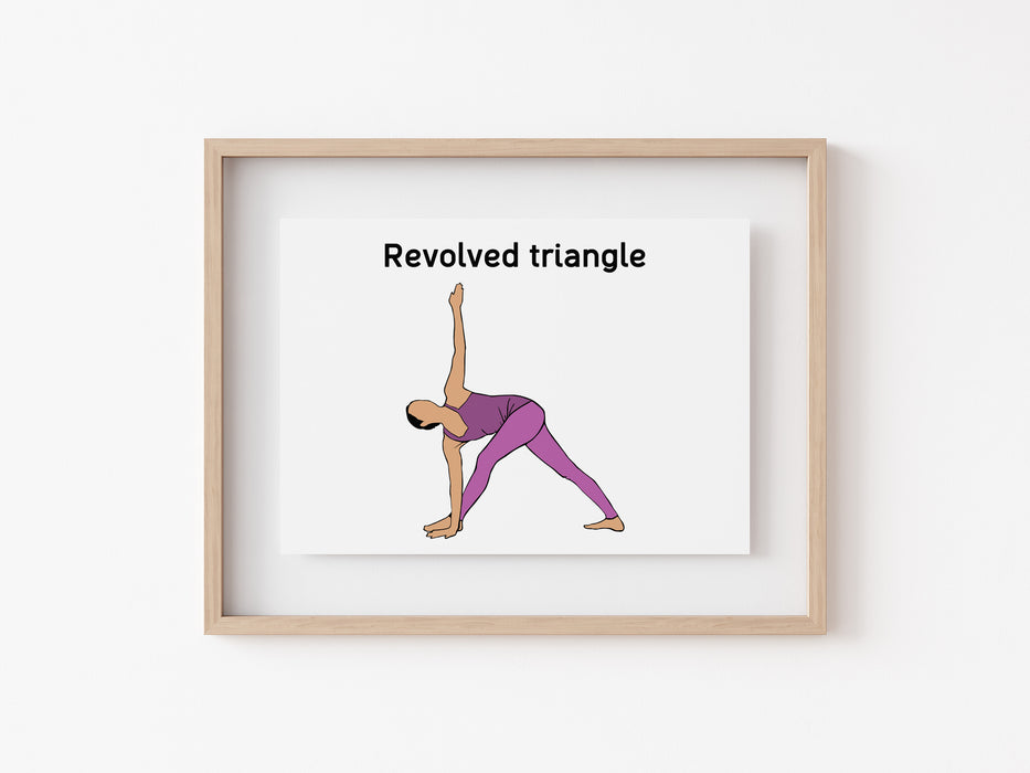 Revolved Triangle - Yoga Print
