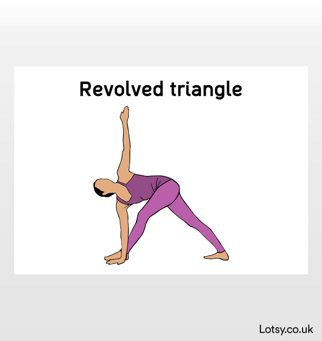 Triángulo Girado - Impresión de Yoga