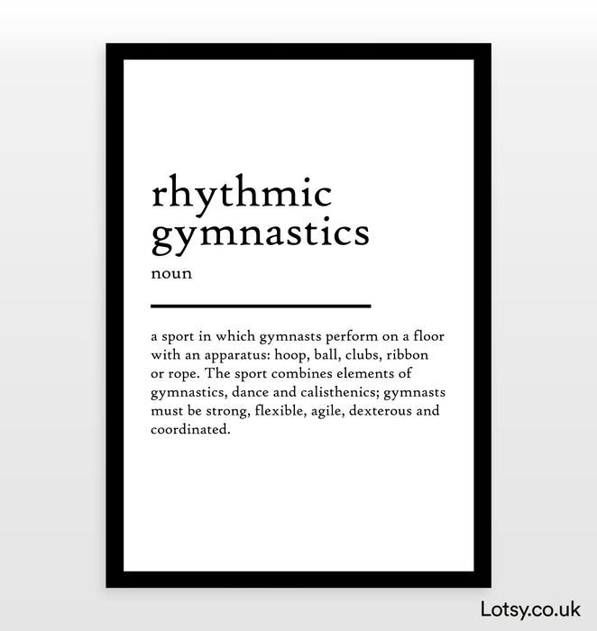 rhythmic gymnastics - Definition Print