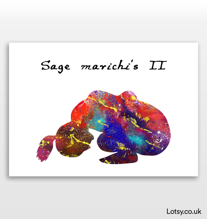 Sage Marichi's II Pose - Yoga Print