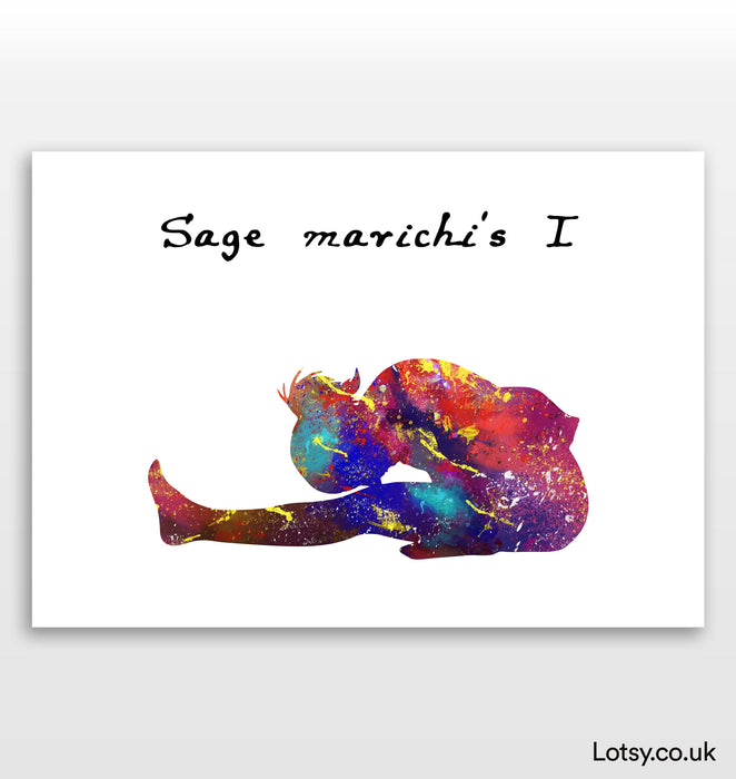 Sage Marichi's I Pose - Yoga Print