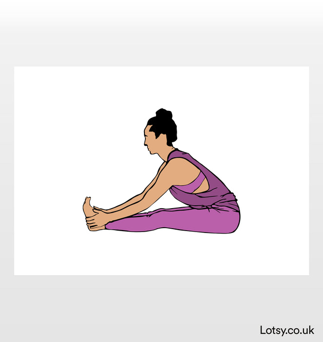 Seated Forward Bend - Yoga Print
