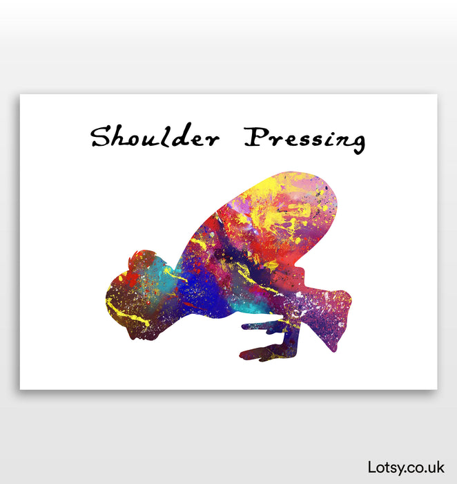 Shoulder Pressing Pose - Yoga Print