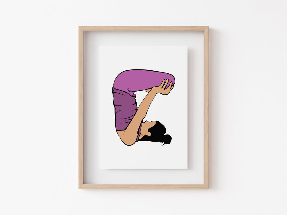 Shoulder Stand with Lotus Legs - Yoga Print
