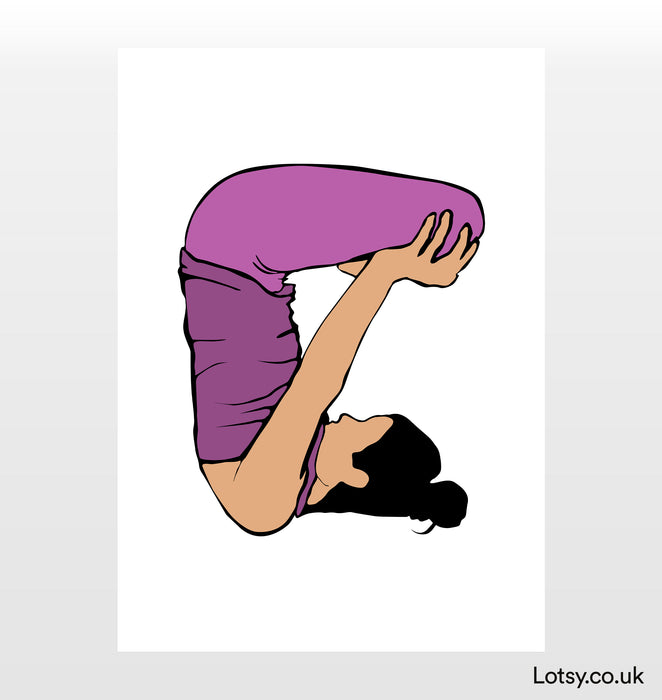 Soporte de hombro con patas de loto - Yoga Print