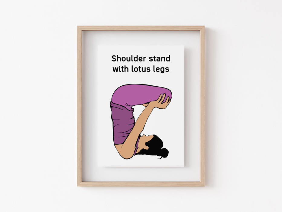 Shoulder Stand with Lotus Legs - Yoga Print