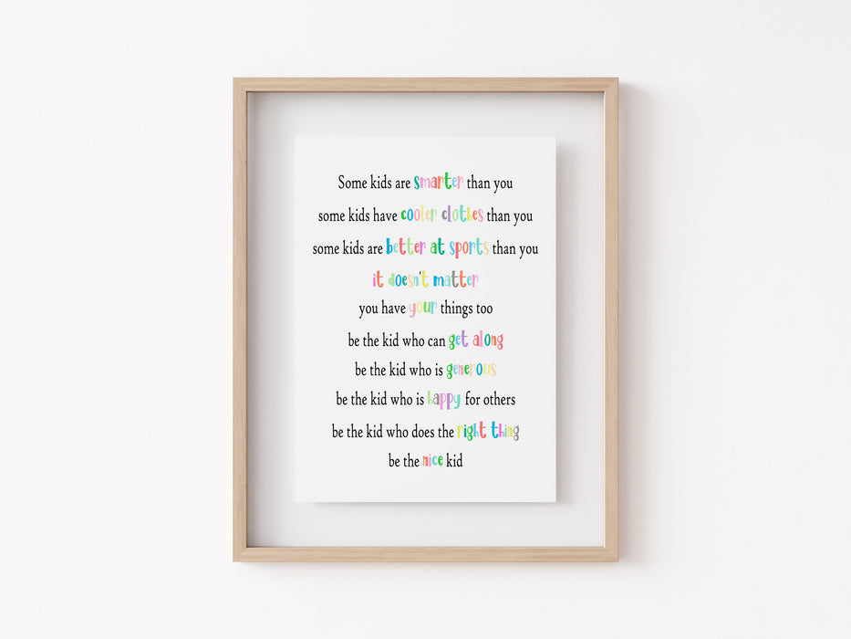 Be the kid - Quote Print