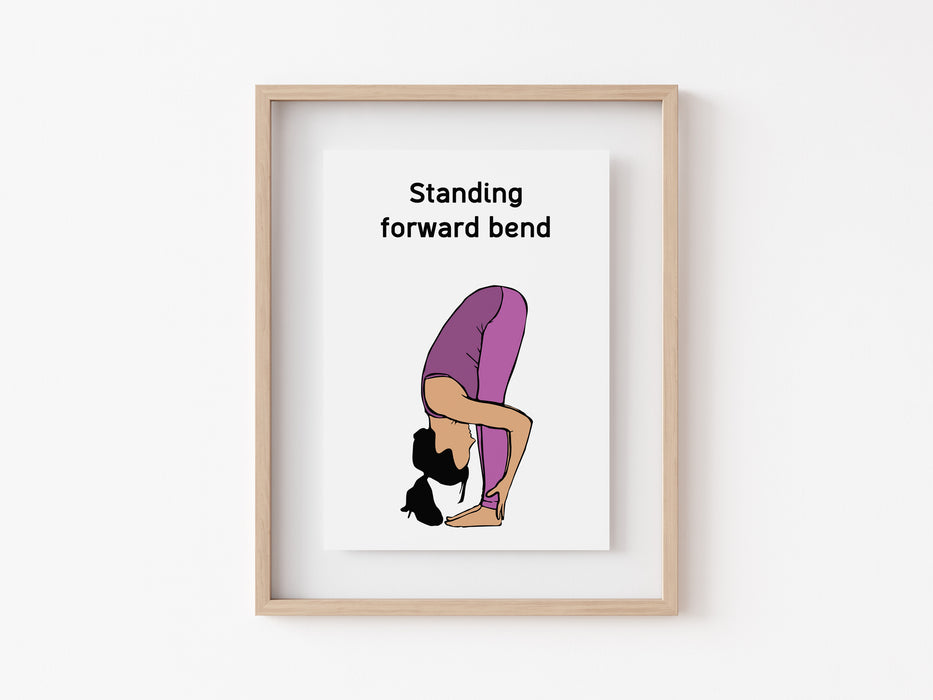 Standing Forward Bend - Yoga Print