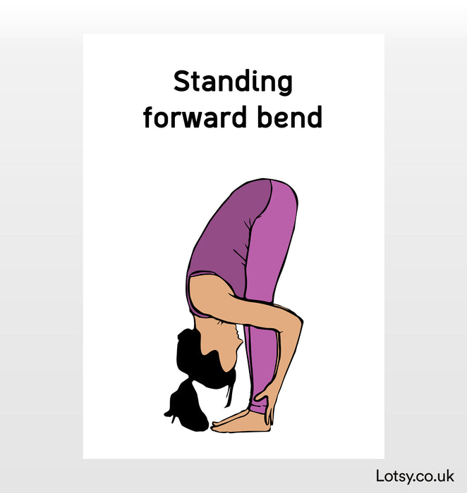 Inclinación hacia adelante de pie - Impresión de yoga