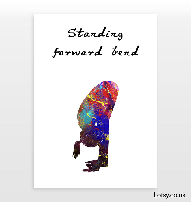 Standing Forward Bend Pose - Yoga Print