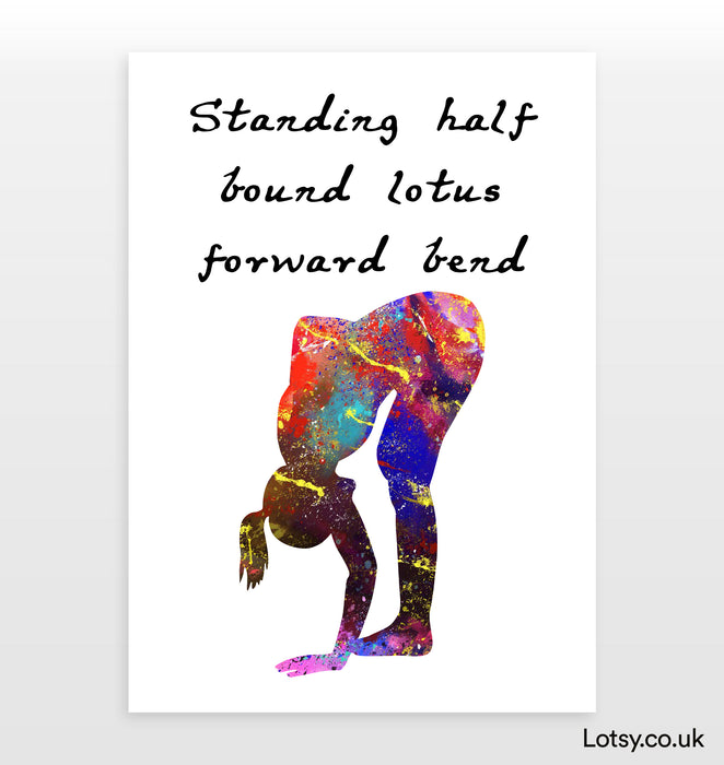 Standing Half Bound Lotus Pose - Yoga Print