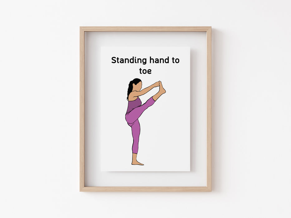 Standing Hand to Toe - Yoga Print