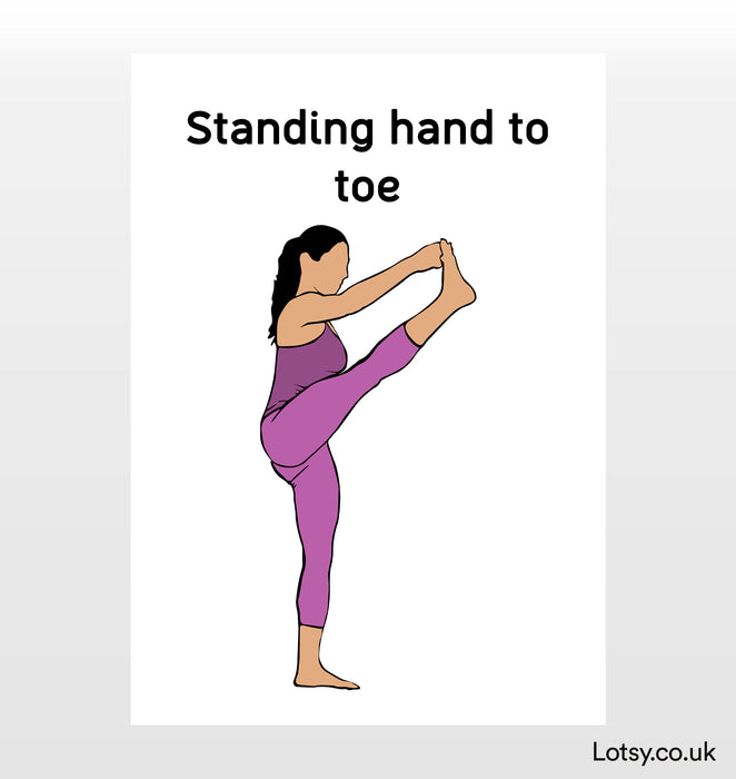 De pie de la mano a los pies - Impresión de yoga