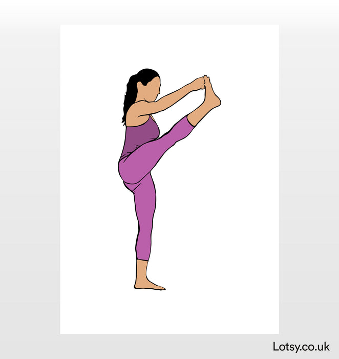 De pie de la mano a los pies - Impresión de yoga