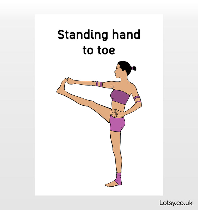 Standing Hand to Toe - Yoga Print