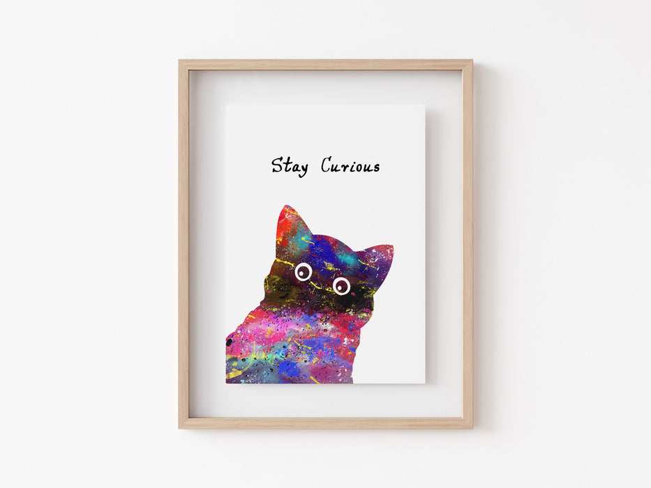 Cat Print - Stay Curious