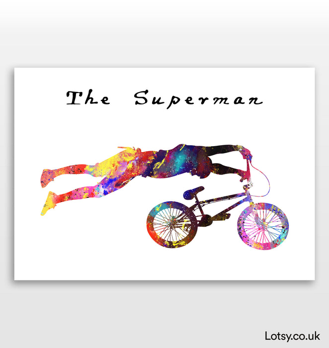 BMX Trick Print - The Superman