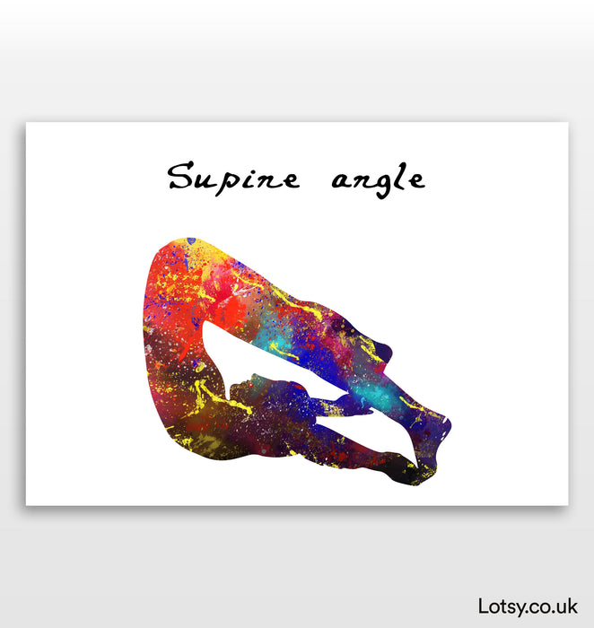 Supine Angle Pose - Yoga Print