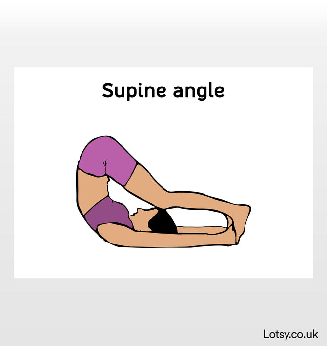 Ángulo supino - Impresión de yoga
