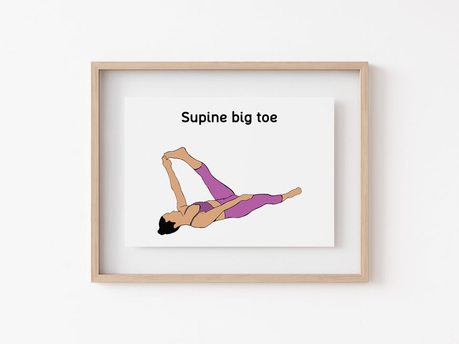 Supine big toe - Yoga Print
