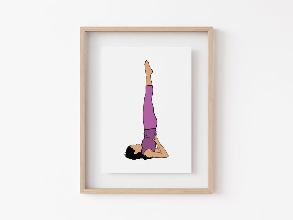 Supported Shoulder Stand  - Yoga Print