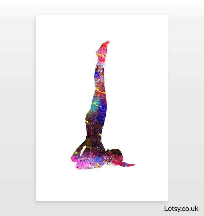 Supported Shoulder Stand Pose - Yoga Print