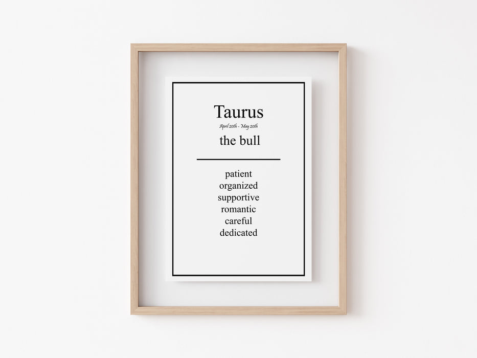 Taurus - Quote - Print