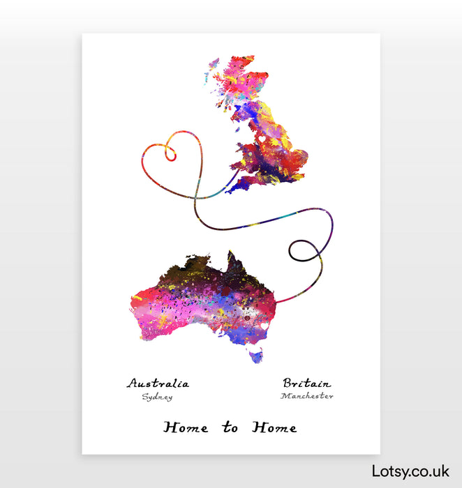 Personalised two location Print