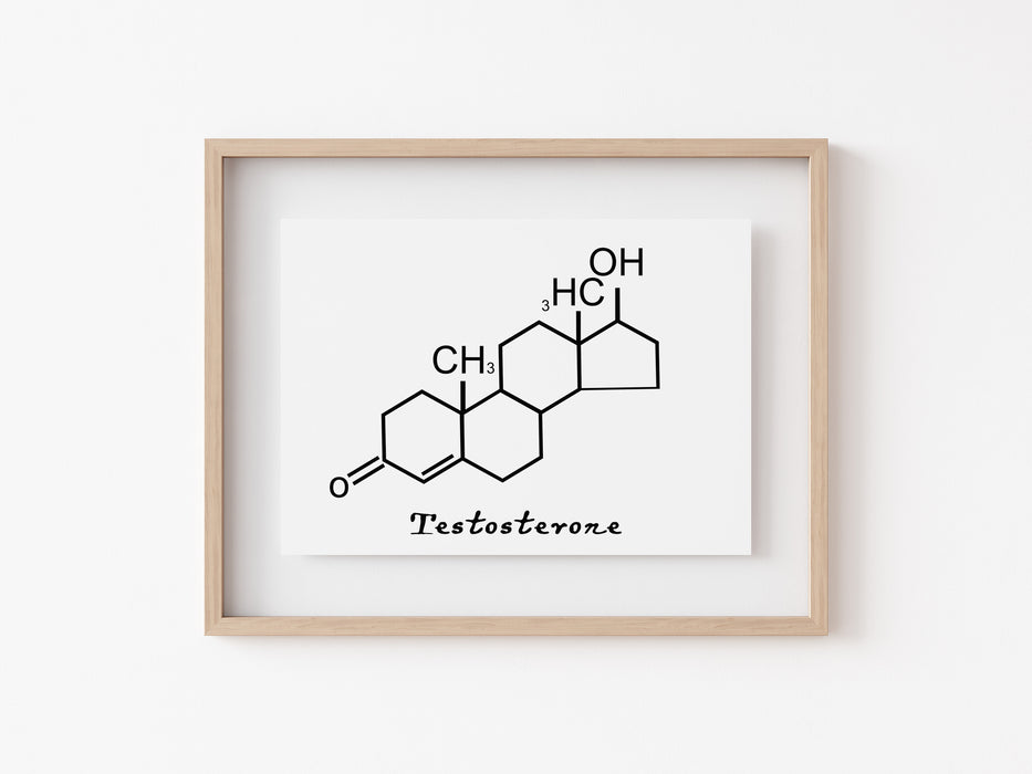 Testosterona - Impresión de moléculas