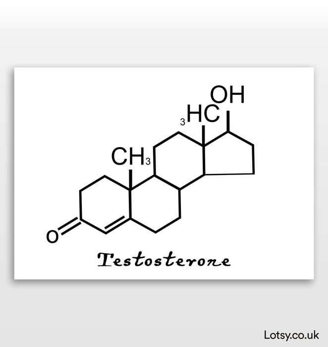 Testosterona - Impresión de moléculas