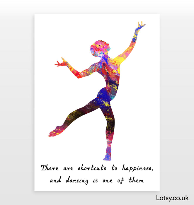 Ballet Quote - There are shortcuts to happiness, and dancing is one of them