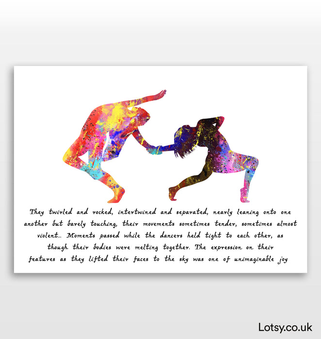 Ballet Quote - They twirled and rocked, intertwined and separated, nearly leaning onto one another but barely touching