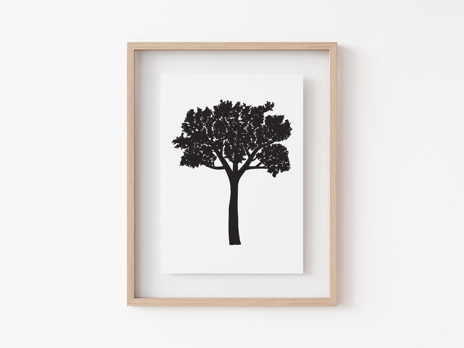 Impresión de árbol - Escala de grises