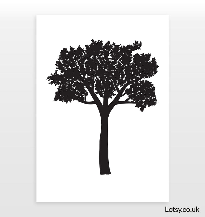 Tree Print - Greyscale