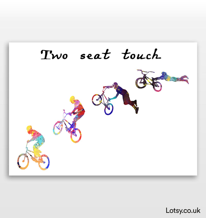 BMX Trick Sequence Print - Two Seat Touch